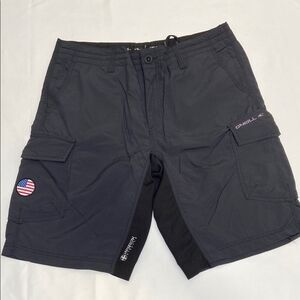 O'Neill Black Cargo Shorts with Relaxed Fit